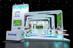 Artist's rendition of the Kuraray booth