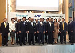 Executives from the Kuraray Group, GC Group,and Sumitomo Group